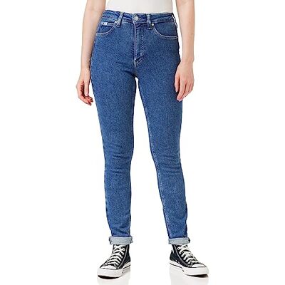 Calvin jeans dam hög midja smala byxor, Denim medium, 26W x 34L Calvin jeans dam hög midja smala byxor, Denim medium, 26W x 34L