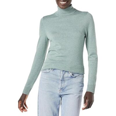 Amazon Essentials Women's Lätt långärmad tröja med polokrage klassisk passform (finns i plusstorlek), Salviagrön ljung, XXL Amazon Essentials Women's Lätt långärmad tröja med polokrage klassisk passform (finns i plusstorlek), Salviagrön ljung, XXL