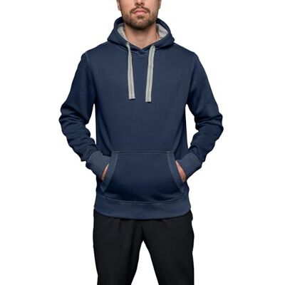 HRM Unisex huvtröja I Premium huvtröja för kvinnor och män med kontrasterande foder I Basic Hoodie Unisex I Dam- och Herrtröja I Högkvalitativa och hållbara kläder, marinblå, L HRM Unisex huvtröja I Premium huvtröja för kvinnor och män med kontrasterande foder I Basic Hoodie Unisex I Dam- och Herrtröja I Högkvalitativa och hållbara kläder, marinblå, L