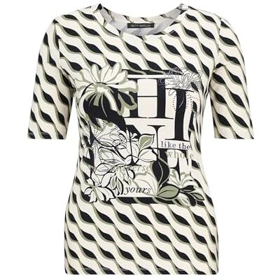 Betty Barclay T-shirt för kvinnor, Beige/Mörkblå, 36 Betty Barclay T-shirt för kvinnor, Beige/Mörkblå, 36