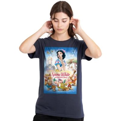 Snow White mandarin creative ltd snövit modern filmaffisch dam t-shirt, djup marinblå, medium, Djup marinblå, M Snow White mandarin creative ltd snövit modern filmaffisch dam t-shirt, djup marinblå, medium, Djup marinblå, M