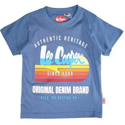 Lee Cooper Pojke T-shirt kortärmad topp bomull marinblå 8 år, Marin, 8 �r Lee Cooper Pojke T-shirt kortärmad topp bomull marinblå 8 år, Marin, 8 �r
