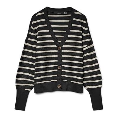 VERO MODA Vmlea Ls V-hals manschett cardigan Noos, svart, XL VERO MODA Vmlea Ls V-hals manschett cardigan Noos, svart, XL