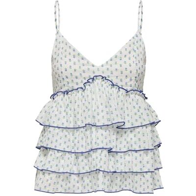 ONLY Onldory Life Strap Layered Top WVN, Ljus vit, S ONLY Onldory Life Strap Layered Top WVN, Ljus vit, S