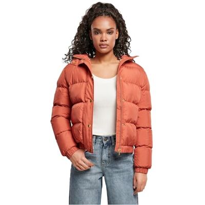 Urban Classics dam Jacka Ladies Hooded Puffer Jacket, redearth, 4XL Urban Classics dam Jacka Ladies Hooded Puffer Jacket, redearth, 4XL