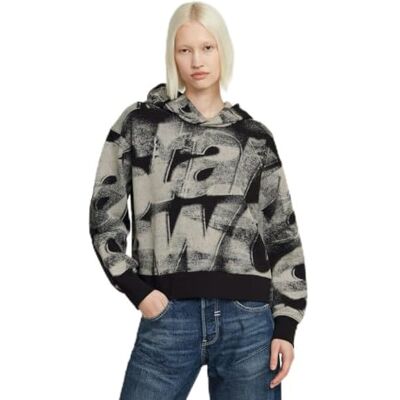 G-STAR RAW Damer sprayade bokstäver lös HDD Sw Wmn sweatshirt, Flerfärgad (Lt Chalk Sprayed Letters D26088-d325-h264), L G-STAR RAW Damer sprayade bokstäver lös HDD Sw Wmn sweatshirt, Flerfärgad (Lt Chalk Sprayed Letters D26088-d325-h264), L