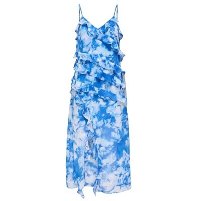 ONLY Onlsine Life Strap Frill Long Dress WVN, Blixt blå, XL ONLY Onlsine Life Strap Frill Long Dress WVN, Blixt blå, XL
