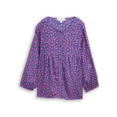 TOM TAILOR Barn flickor blus, 38335 – mörkblått rosa hjärta, 116-122 TOM TAILOR Barn flickor blus, 38335 – mörkblått rosa hjärta, 116-122