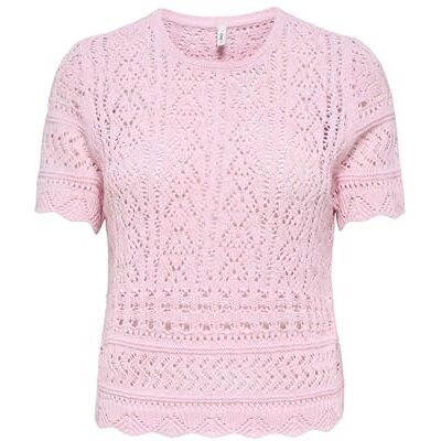 ONLY Onlelke Life Ss Structure O-Neck KNT Nca, Romance Rose, XL ONLY Onlelke Life Ss Structure O-Neck KNT Nca, Romance Rose, XL