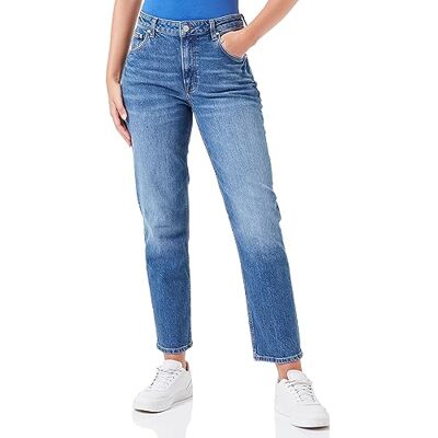GANT Raka jeans för kvinnor, Mellanblått, 30 SE GANT Raka jeans för kvinnor, Mellanblått, 30 SE