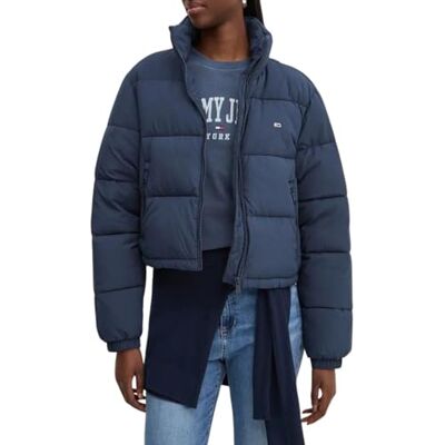 Tommy Jeans dam TJW CRP ESSENTIAL PUFFER DW0DW18828 pufferjacka, blå (mörk natt marinblå), XL, Blå (mörk natt marinblå), XL Tommy Jeans dam TJW CRP ESSENTIAL PUFFER DW0DW18828 pufferjacka, blå (mörk natt marinblå), XL, Blå (mörk natt marinblå), XL