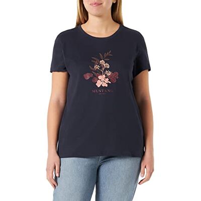 MUSTANG Dam Alina C Print T-shirt, Night Sky 4129, XS MUSTANG Dam Alina C Print T-shirt, Night Sky 4129, XS