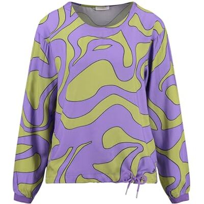 KEY LARGO KEYLARGO Dam, Change, rund blus, Lila lime grön (2322), XL KEY LARGO KEYLARGO Dam, Change, rund blus, Lila lime grön (2322), XL