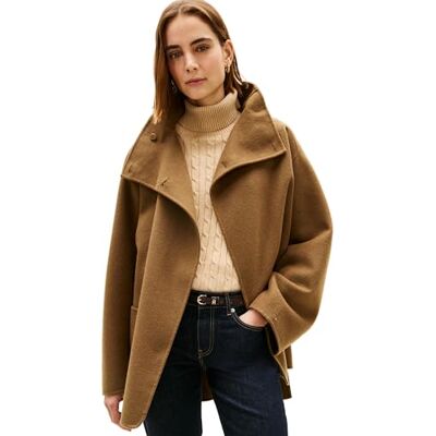 Tommy Hilfiger DF WOOL GB Funnel NK COAT WW0WW47758 andra rockar, KHAKI (Nordic Taupe), M-L, KHAKI (Nordic Taupe), L Tommy Hilfiger DF WOOL GB Funnel NK COAT WW0WW47758 andra rockar, KHAKI (Nordic Taupe), M-L, KHAKI (Nordic Taupe), L