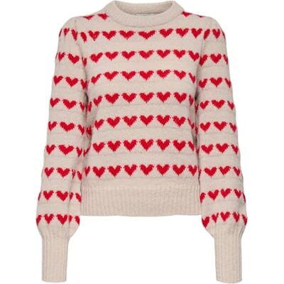 JDY sigrid Life L/S On Puff Pull KNT Noos, Cement, XL JDY sigrid Life L/S On Puff Pull KNT Noos, Cement, XL