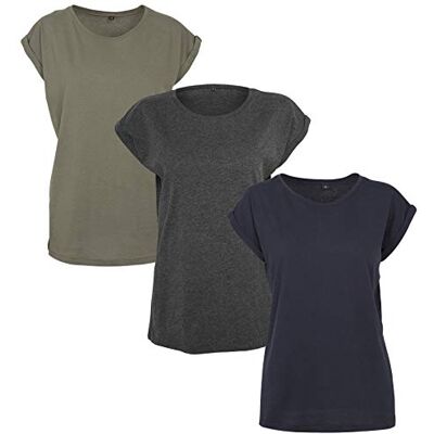 Build Your Brand Urban Classics T-shirt dam, Färgrik, XS Build Your Brand Urban Classics T-shirt dam, Färgrik, XS