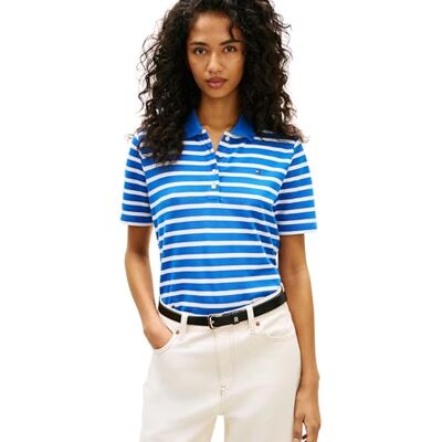 Tommy Hilfiger dam 1985 Reg Pique Polo Ss Ww0Ww43224, blå, XL Tommy Hilfiger dam 1985 Reg Pique Polo Ss Ww0Ww43224, blå, XL