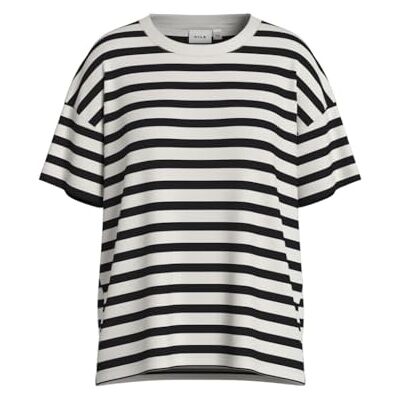 Vila Vijada S/S T-shirt/R, Svart skönhet, XS Vila Vijada S/S T-shirt/R, Svart skönhet, XS
