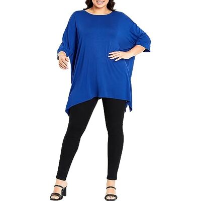 Evans kvinnors plus size topp hanky fåll enkel blus, Kobolt, 40/More Evans kvinnors plus size topp hanky fåll enkel blus, Kobolt, 40/More