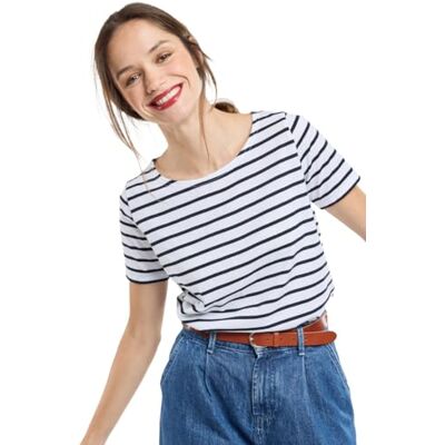 Armor-lux Armor Lux Hoedic dam T-shirt, Flerfärgad (Blanc/Rich Navy Bi9), 4XL Armor-lux Armor Lux Hoedic dam T-shirt, Flerfärgad (Blanc/Rich Navy Bi9), 4XL