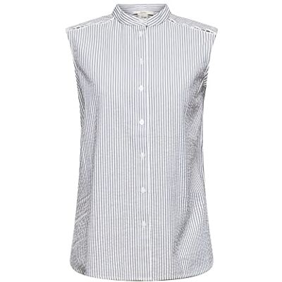 ESPRIT Kortärmad blus med längsgående ränder, Vit, XS ESPRIT Kortärmad blus med längsgående ränder, Vit, XS