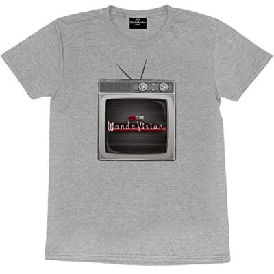 Popgear Marvel t-shirt med rund hals för kvinnor, WandaVision TV-logotyptryck, 100% bomull, officiella varor, storlekar S till 5XL Vision, Wanda, scharlakansröd häxa, presentidé för damer Popgear Marvel t-shirt med rund hals för kvinnor, WandaVision TV-logotyptryck, 100% bomull, officiella varor, storlekar S till 5XL Vision, Wanda, scharlakansröd häxa, presentidé för damer