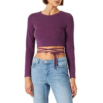 PIECES PCLINA LS cropped string top, Charisma, L PIECES PCLINA LS cropped string top, Charisma, L