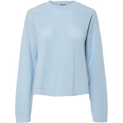 PIECES Pcscout Ls O-Neck Knit Bc, Kashmirblå, L PIECES Pcscout Ls O-Neck Knit Bc, Kashmirblå, L