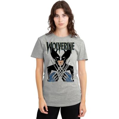 Marvel X-Men Wolverine Action dam T-shirt, atletisk ljung, XX-Large, Atletisk Heather, XXL Marvel X-Men Wolverine Action dam T-shirt, atletisk ljung, XX-Large, Atletisk Heather, XXL