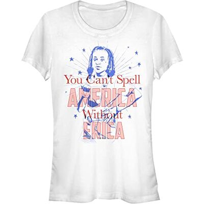 Stranger Things Dam America Erica kortärmad t-shirt, vit, M, Vit, M Stranger Things Dam America Erica kortärmad t-shirt, vit, M, Vit, M