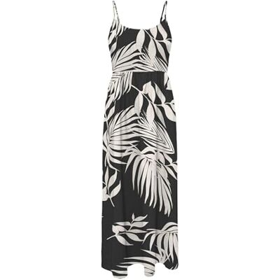 ONLY Onlnova Life Vis Leka Long Dress AOP, svart, XS ONLY Onlnova Life Vis Leka Long Dress AOP, svart, XS