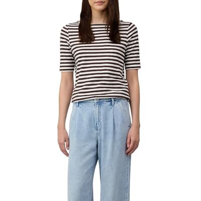 s.Oliver Randig T-shirt i slim fit med flamma garnstruktur, Mocka, 44 s.Oliver Randig T-shirt i slim fit med flamma garnstruktur, Mocka, 44