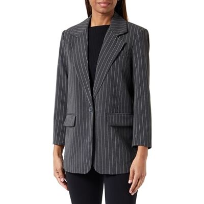 ONLY Bestseller A/S Dam ONLBRIE L/S OVRS PINS NOOS Blazer, Dark Grey Melange, 36, Dark Grey Melange, 36 ONLY Bestseller A/S Dam ONLBRIE L/S OVRS PINS NOOS Blazer, Dark Grey Melange, 36, Dark Grey Melange, 36