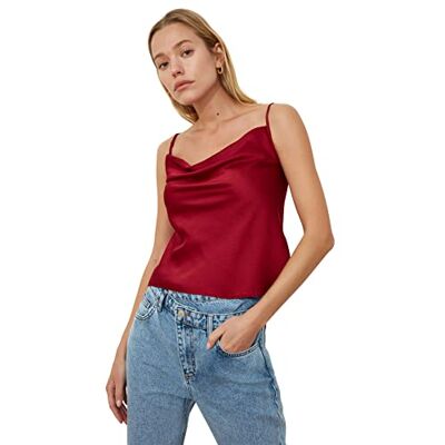 Trendyol Dam Degaje-krageblus. Blus, Burgund, 36 Trendyol Dam Degaje-krageblus. Blus, Burgund, 36