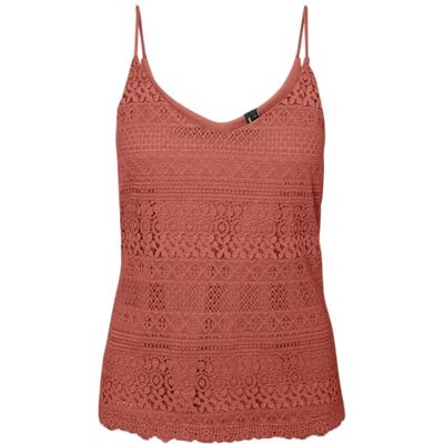 VERO MODA Female undertröja VMHONEY LACE Singlet EXP, Bränd sienna, L VERO MODA Female undertröja VMHONEY LACE Singlet EXP, Bränd sienna, L