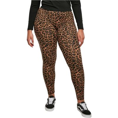 Urban Classics Damleggings, dam, mjuka, AOP-leggings, mörkgröna, M, darkleo, M Urban Classics Damleggings, dam, mjuka, AOP-leggings, mörkgröna, M, darkleo, M