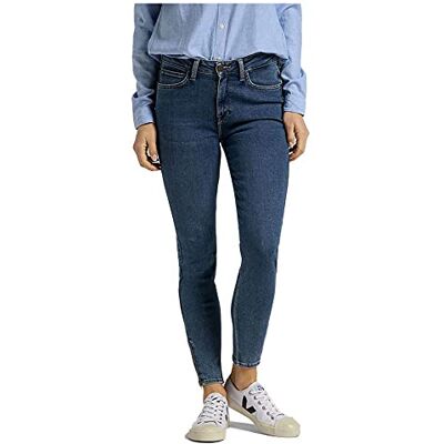 Lee dam Scarlett High Zip Jeans, blå, 26W / 29L Lee dam Scarlett High Zip Jeans, blå, 26W / 29L