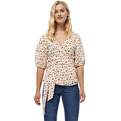 Peppercorn Dam Valerie wrap blus, Gardenia Pr, L Peppercorn Dam Valerie wrap blus, Gardenia Pr, L