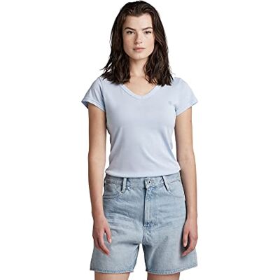 G-STAR RAW Eyben Slim V T Wmn Ss T-tröja dam , Blå (Dk Laundry Blue Gd B059-b599), XXS G-STAR RAW Eyben Slim V T Wmn Ss T-tröja dam , Blå (Dk Laundry Blue Gd B059-b599), XXS