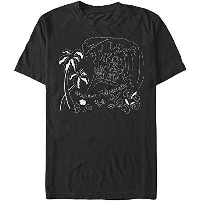 Disney Unisex Lilo & Stitch Stitch Surf Line Art Organic kortärmad T-shirt, svart, XXL Disney Unisex Lilo & Stitch Stitch Surf Line Art Organic kortärmad T-shirt, svart, XXL