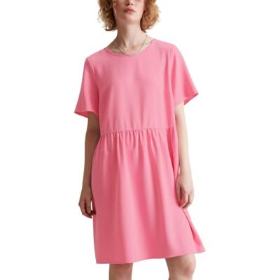 Marc O'Polo denim damklänning med rund hals kortärmad, Mjuk rosa, M Marc O'Polo denim damklänning med rund hals kortärmad, Mjuk rosa, M