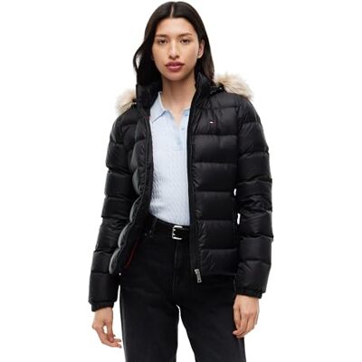 Tommy Jeans Dam Tjw Basic dunjacka med huva expt puffer, Svart, 6XL stor Tommy Jeans Dam Tjw Basic dunjacka med huva expt puffer, Svart, 6XL stor