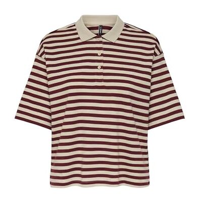 ONLY Onlsine Life S/S Polo Top Box JRS, Cabernet, XS ONLY Onlsine Life S/S Polo Top Box JRS, Cabernet, XS