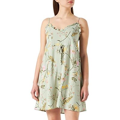 VERO MODA bestseller a/s Damer VMEASY Short FRL Strap Dress WVN GA klänning, Desert Sage/AOP:Mille, M VERO MODA bestseller a/s Damer VMEASY Short FRL Strap Dress WVN GA klänning, Desert Sage/AOP:Mille, M