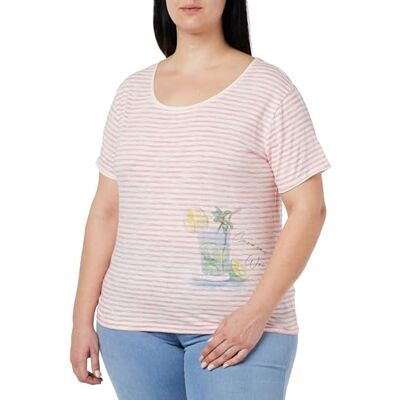 Timezone Striped Basic T-shirt, röd, M Timezone Striped Basic T-shirt, röd, M