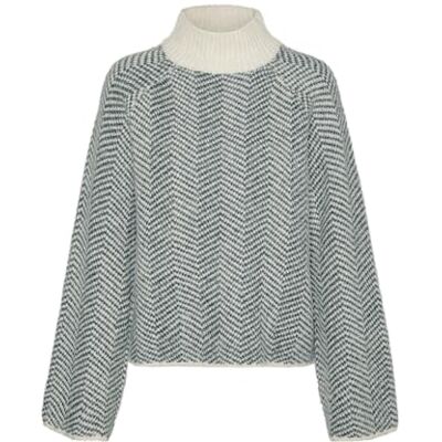 VERO MODA VMNAOMI LS hög hals tröja GA, Björk/detalj: w. Balsam grön melange, L VERO MODA VMNAOMI LS hög hals tröja GA, Björk/detalj: w. Balsam grön melange, L