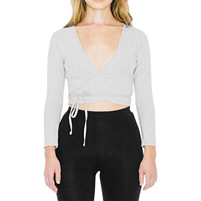 American Apparel Dam bomull spandex julliard långärmad topp skjorta, Ljunggrå, S American Apparel Dam bomull spandex julliard långärmad topp skjorta, Ljunggrå, S