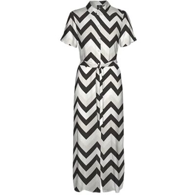 VERO MODA Vmeasy Joy S/S lång skjorta klänning WVN Ga, svart, XS VERO MODA Vmeasy Joy S/S lång skjorta klänning WVN Ga, svart, XS