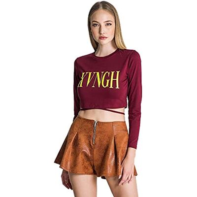 Gianni Kavanagh dam vinröd Lucifer långärmad t-shirt, Vinröd, M Gianni Kavanagh dam vinröd Lucifer långärmad t-shirt, Vinröd, M