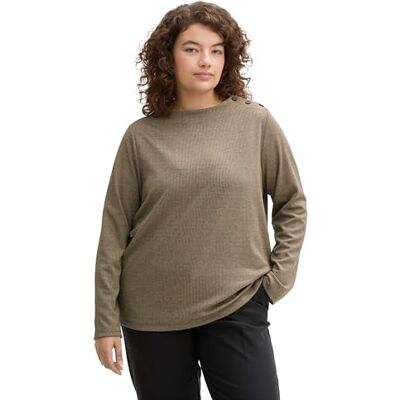 TOM TAILOR Plussize damtröja, 36987 – Cargo Beige Mini Pepita, 46 stor TOM TAILOR Plussize damtröja, 36987 – Cargo Beige Mini Pepita, 46 stor